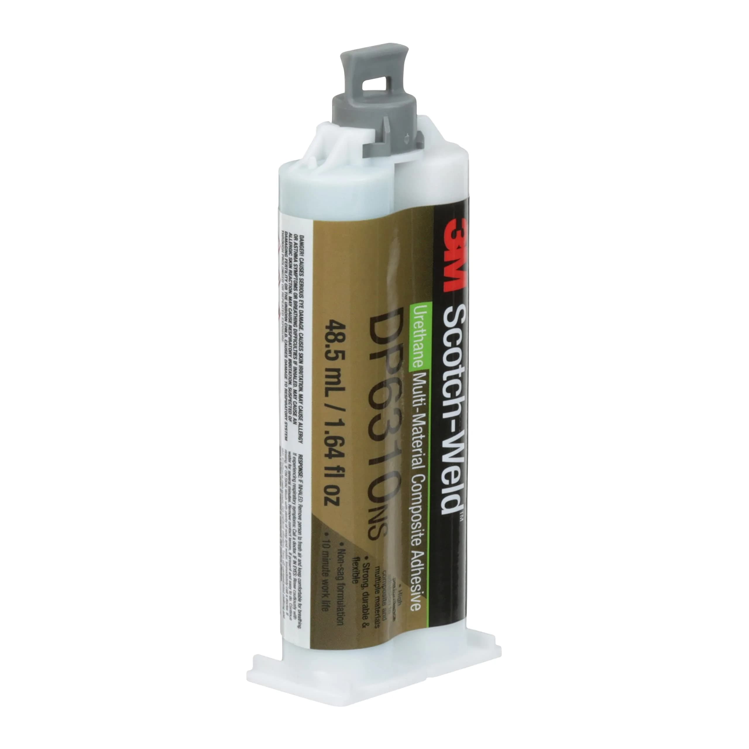 3M Scotch-Weld Multi-Material Composite Urethane Adhesive DP6310NS, Green 48.5ml (1.6 Fl Oz) | Non-Sag Two-Part Urethane for Industrial Bonding - view 3