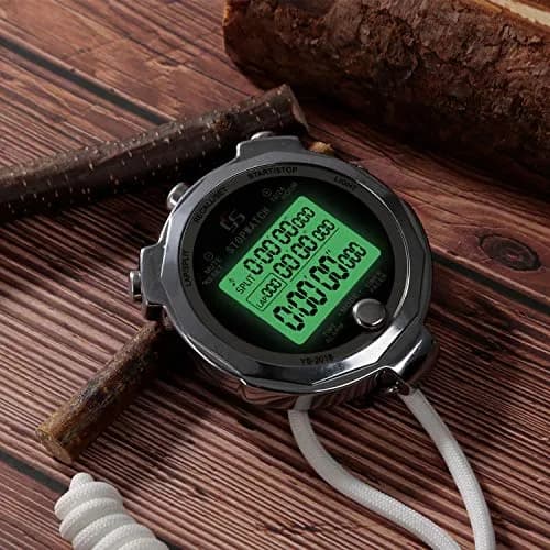 LAOPAO Metal Stopwatch Timer with Backlit & 100 Lap Memory | Large Display Digital Stop Watch for Coaches thumbnail 6