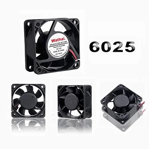 Wathai 60mm x 60mm x 25mm 12V DC Case Fan Brushless Cooling Fan Dual Ball 2P | 4700RPM, 25CFM, 37dBA, 50,000 hrs life thumbnail 5