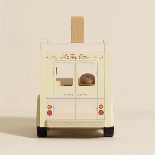 Le Toy Van Dolly Ice Cream Van Play Set for Doll Houses | Traditional Pink Wood, Ages 3+ thumbnail 7