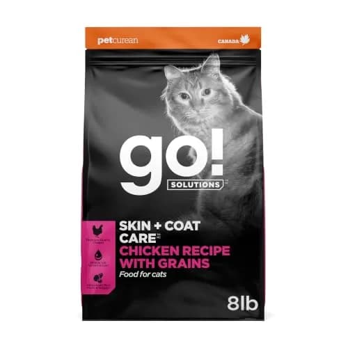Go! Solutions Skin + Coat Care Chicken Dry Cat Food 8 lb | Supports Healthy Fur & Skin thumbnail 1