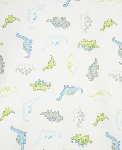 Little Me Baby Boys' 2-Piece Cotton Tiny Dinos Footie & Cap Set Newborn | Soft, Comfortable & Easy Diaper Change thumbnail 2