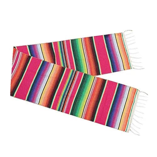 Hxezoc Mexican Serape Table Runner 35cm x 213cm (14 x 84 Inch) | Festive Cotton Tablecloth for Parties thumbnail 6
