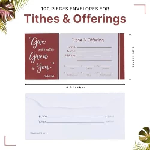 Swanson Christian Products Cash Envelopes 3x6.25 in | Faith-Inspired Tithe & Offering Pack of 100 thumbnail 5