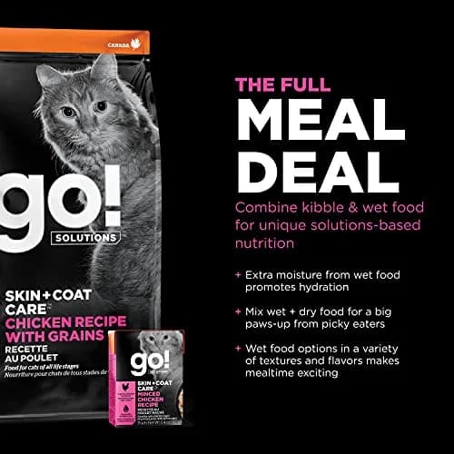 Go! Solutions Skin + Coat Care Chicken Dry Cat Food with Grains, 16 lb Bag | Supports Shiny Fur & Healthy Skin thumbnail 6