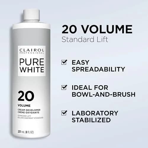 Clairol Professional Pure White 20 Volume Hair Developers | Standard Lightening & Gray Coverage (110 characters) thumbnail 3
