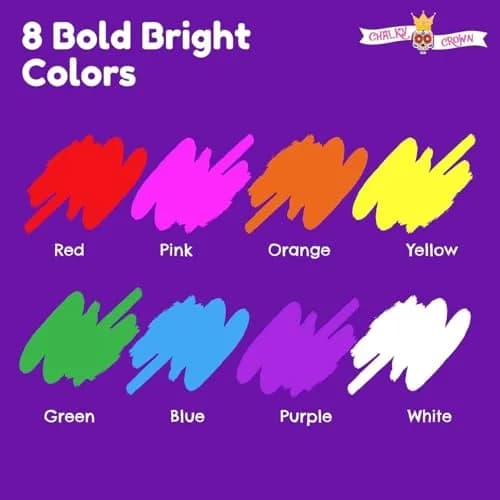 CHALKY CROWN Liquid Chalk Markers - Bold Chalkboard Markers - 8 Pack, 6mm | Non-Toxic, Erasable, for Glass & Ceramic thumbnail 2
