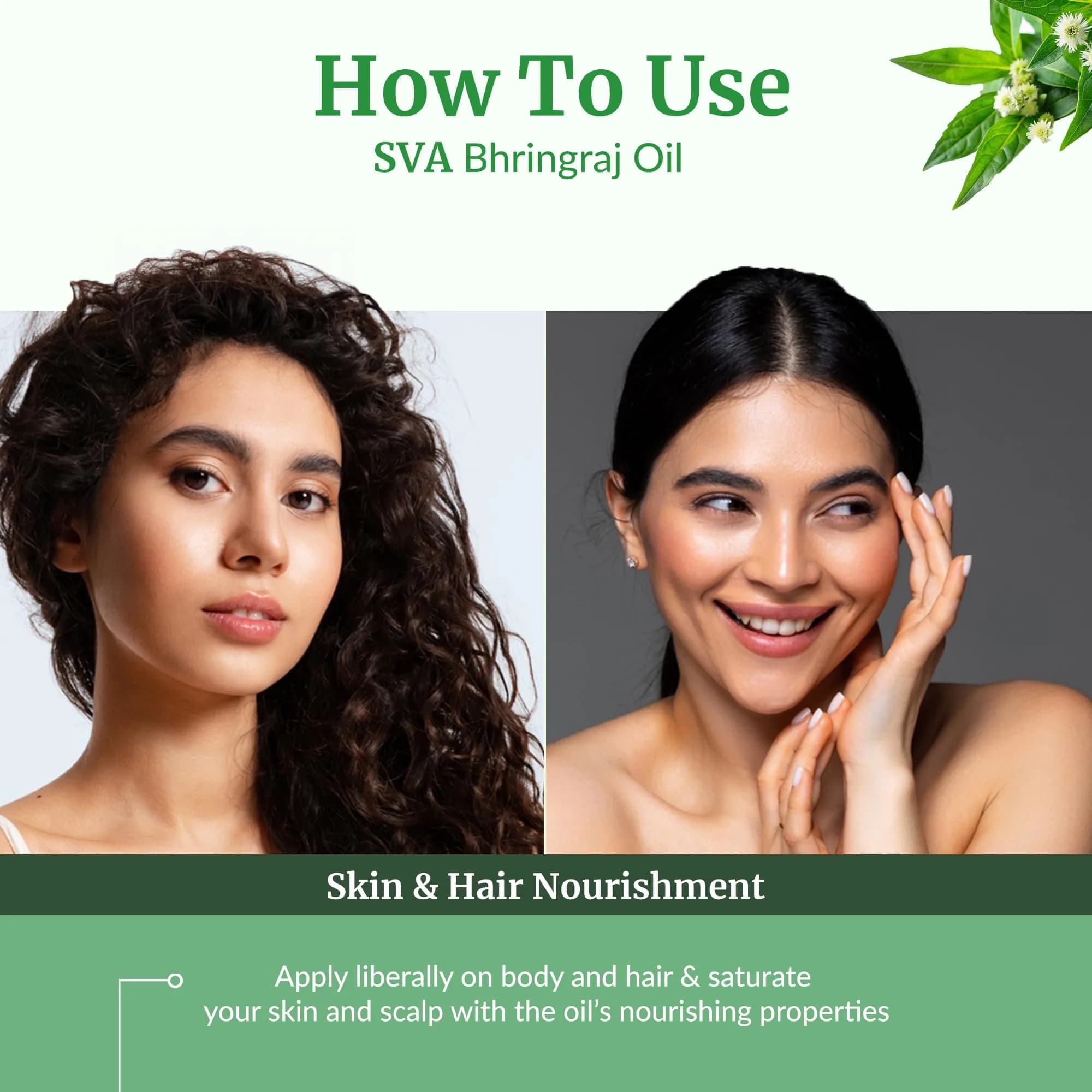 SVA ORGANICS Bhringraj Premium Carrier Oil 118ml (4 Fl Oz) With Dropper | For Hair Oiling, Scalp Massage & Skin Care - view 5