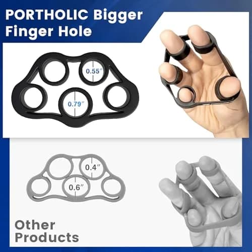 PORTHOLIC 4 Pack Hand Exerciser Grip Strengthener Set | 5-6 kg (6.6 lb) to 6 kg (13 lb) Resistance Bands thumbnail 4