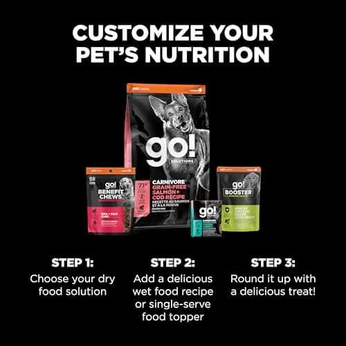 Go! Solutions Carnivore Salmon + Cod Grain-Free Dog Food 22 lb | High-Protein, Real Meat & Fish, Puppy to Senior thumbnail 8