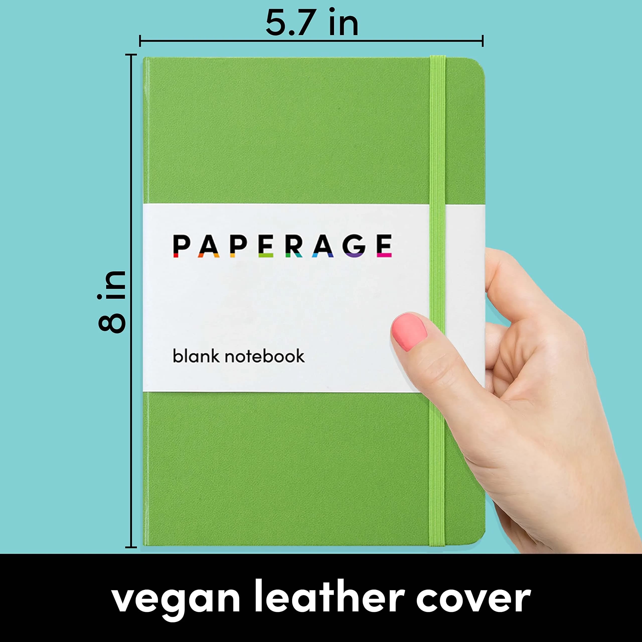 PAPERAGE Blank Journal Notebook Medium 5.6 in x 8 in (160 Pages) | Acid-Free Paper Notebook - view 4