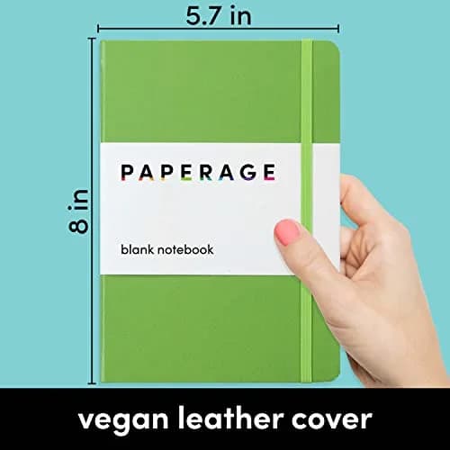 PAPERAGE Blank Journal Notebook Medium 5.6 in x 8 in (160 Pages) | Acid-Free Paper Notebook - view 5
