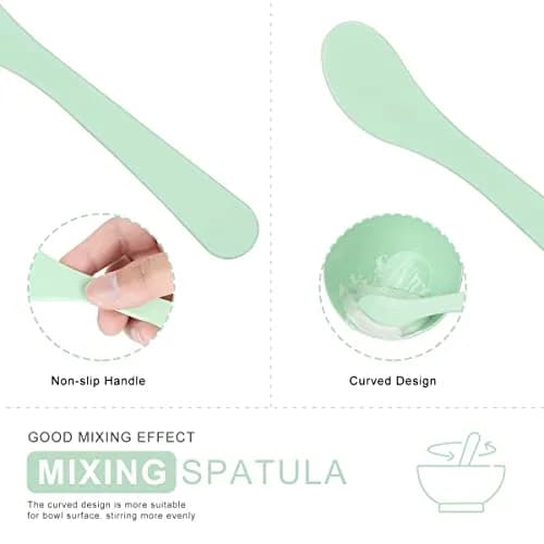 Plazuria Face Mask Mixing Bowl Set, 5 in 1 DIY Kit with Silicone Face Mask Brush & Soft Face Brushes thumbnail 5
