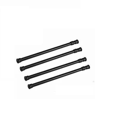 qinnsou Black 4 Pack Tension Shower Rods 40-70cm (15.7-28 Inch) | Rust-Proof Spring Steel for Bathrooms & Closets thumbnail 1