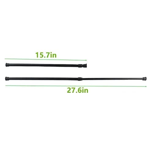 qinnsou Black 4 Pack Tension Shower Rods 40-70cm (15.7-28 Inch) | Rust-Proof Spring Steel for Bathrooms & Closets thumbnail 2