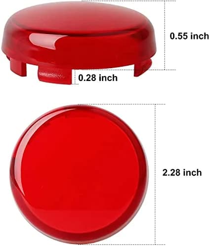 NTHREEAUTO Bullet Turn Signal Light Lens Covers Set Amber Front Red Rear for Harley Models | 4-Piece Set thumbnail 4