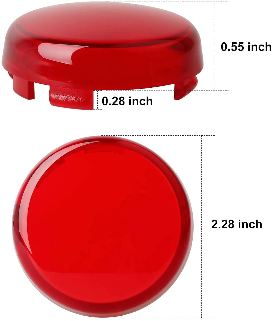 NTHREEAUTO Bullet Turn Signal Light Lens Covers Set Amber Front Red Rear for Harley Models | 4-Piece Set - view 4
