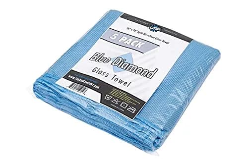 The Rag Company Diamond Weave Glass & Window Towels 40cm x 60cm (16in x 24in) | Streak-Free Shine for Mirrors & Chrome thumbnail 4