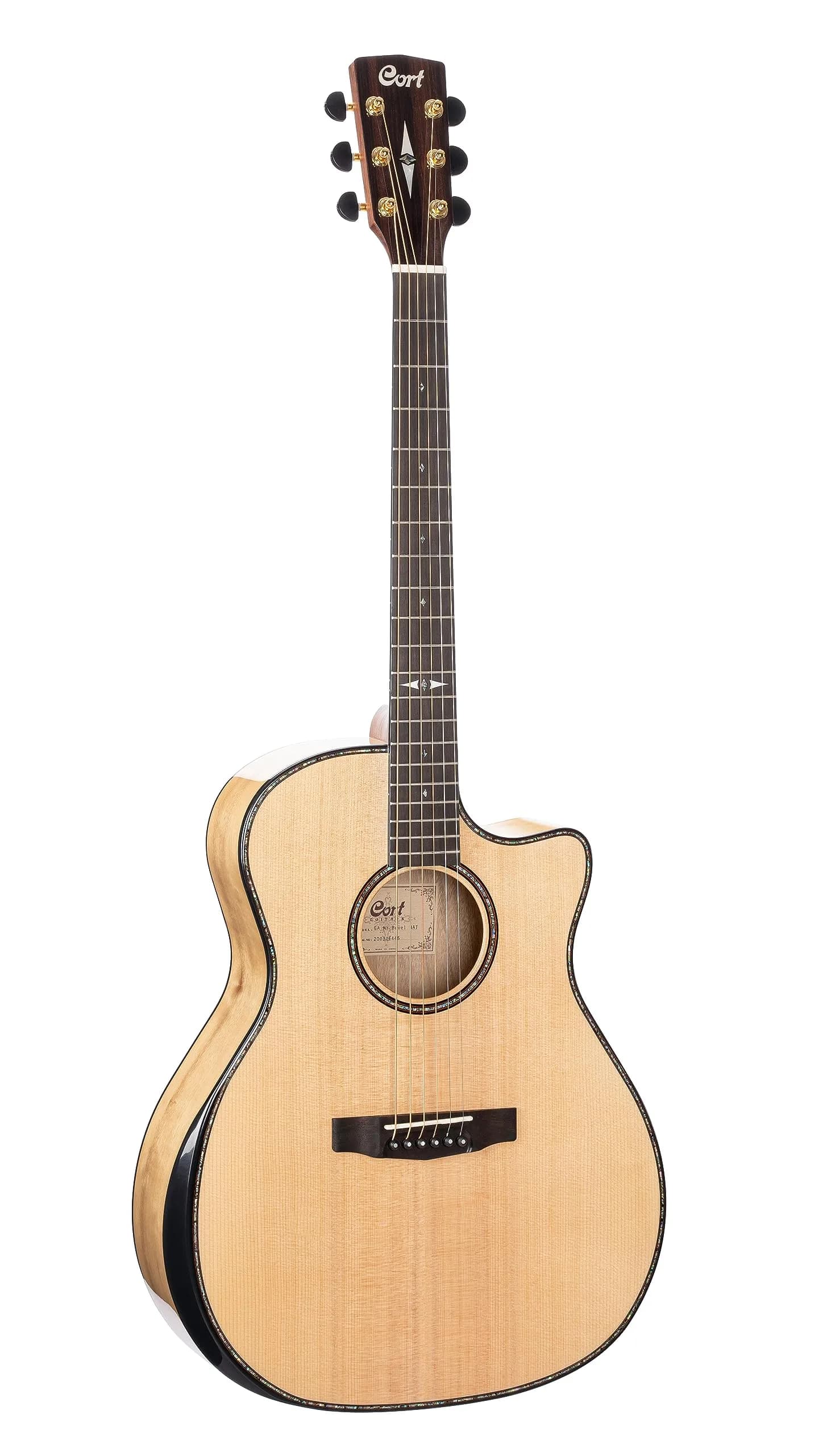 Cort Grand Regal Series Acoustic-Electric Guitar, Natural Glossy | Bevel Cut Grand Auditorium, Full Size, Myrtlewood & Sitka Spruce - main product image