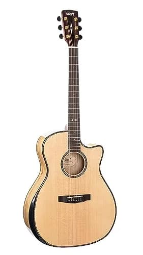 Cort Grand Regal Series Acoustic-Electric Guitar, Natural Glossy | Bevel Cut Grand Auditorium, Full Size, Myrtlewood & Sitka Spruce thumbnail 1