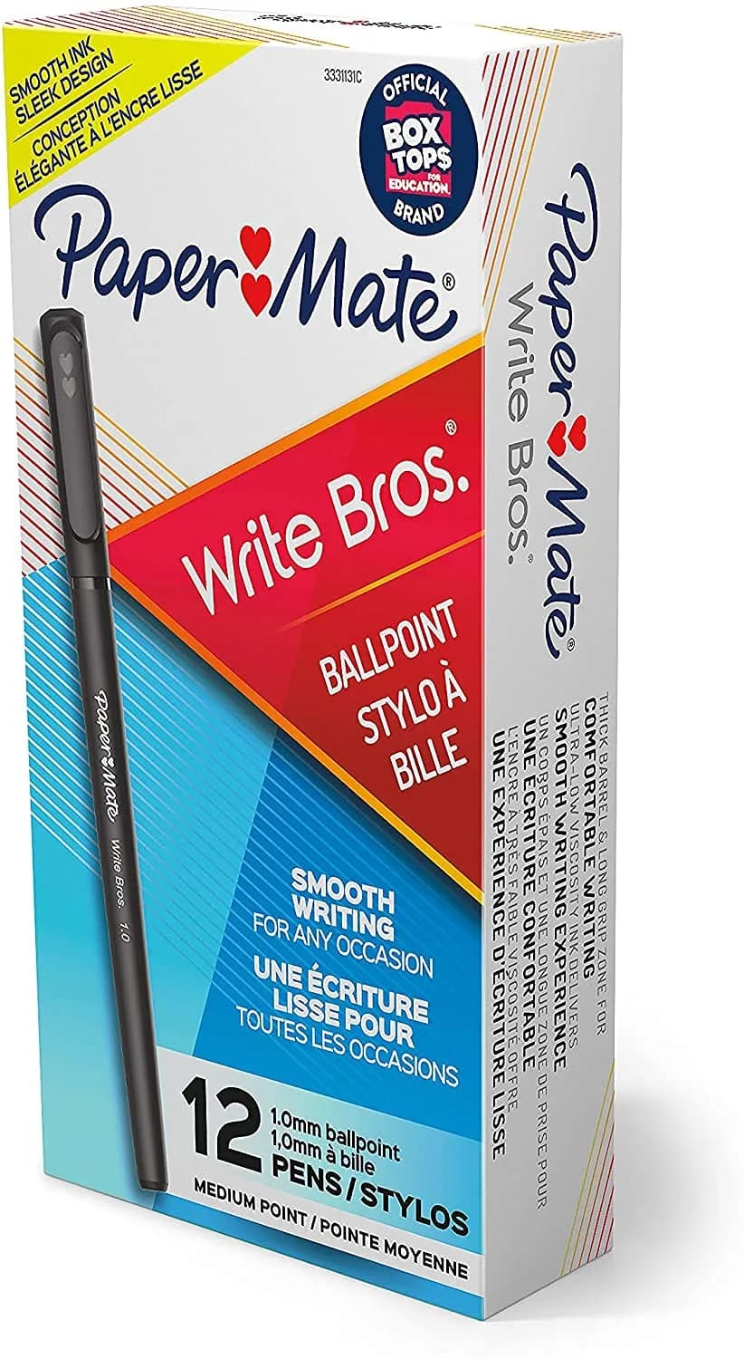 Paper Mate Write Bros Ballpoint Pens 1.0mm Black | Medium Point, Pack of 36, USA Import