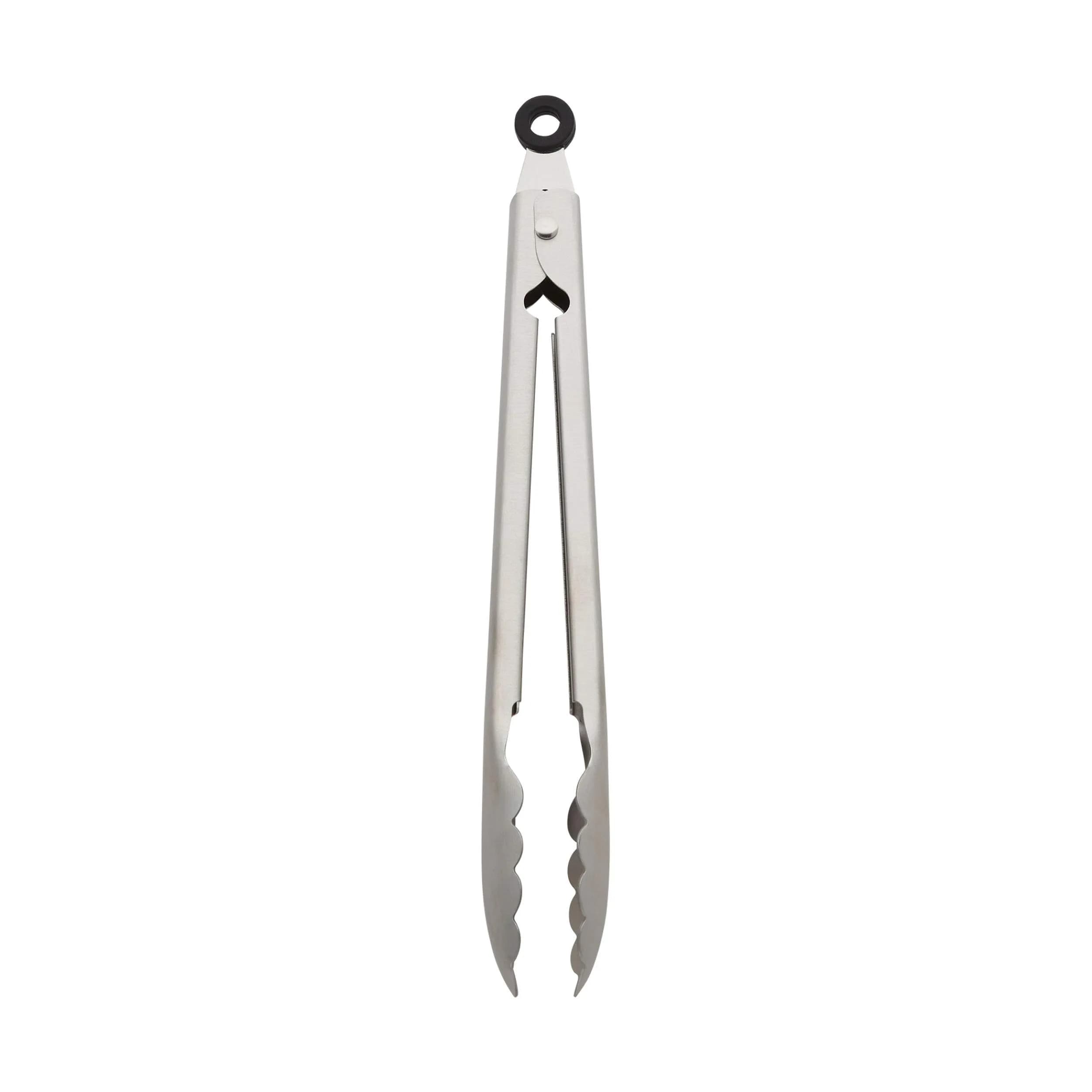 KitchenAid Stainless Steel Utility Tongs 11.6 Inches | Dishwasher Safe & Locking Mechanism — Stainless Steel