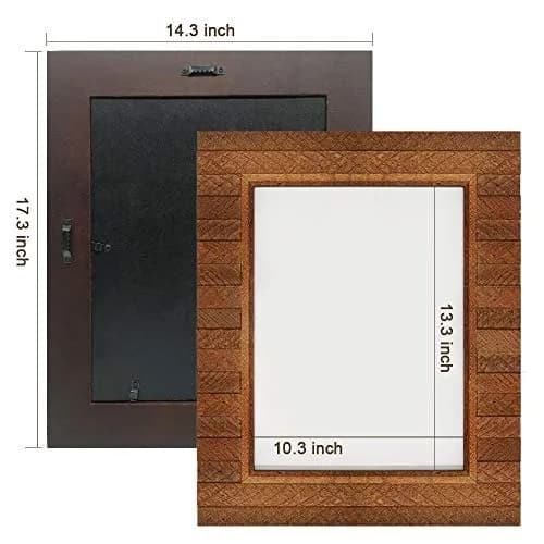 Eosglac 11x14 Picture Frame Rustic Brown | Handmade Wooden Wall & Tabletop Frame thumbnail 4
