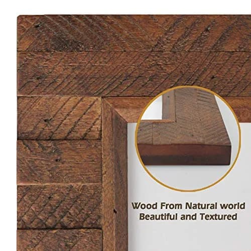 Eosglac 11x14 Picture Frame Rustic Brown | Handmade Wooden Wall & Tabletop Frame thumbnail 2
