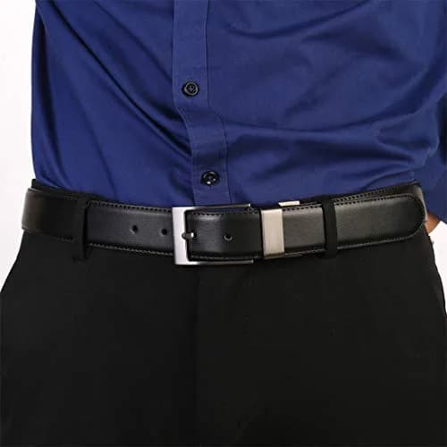 beltox fine Men's Dress Belt Leather Reversible 1.25" Wide | Formal & Casual Dual-Side Belt thumbnail 5