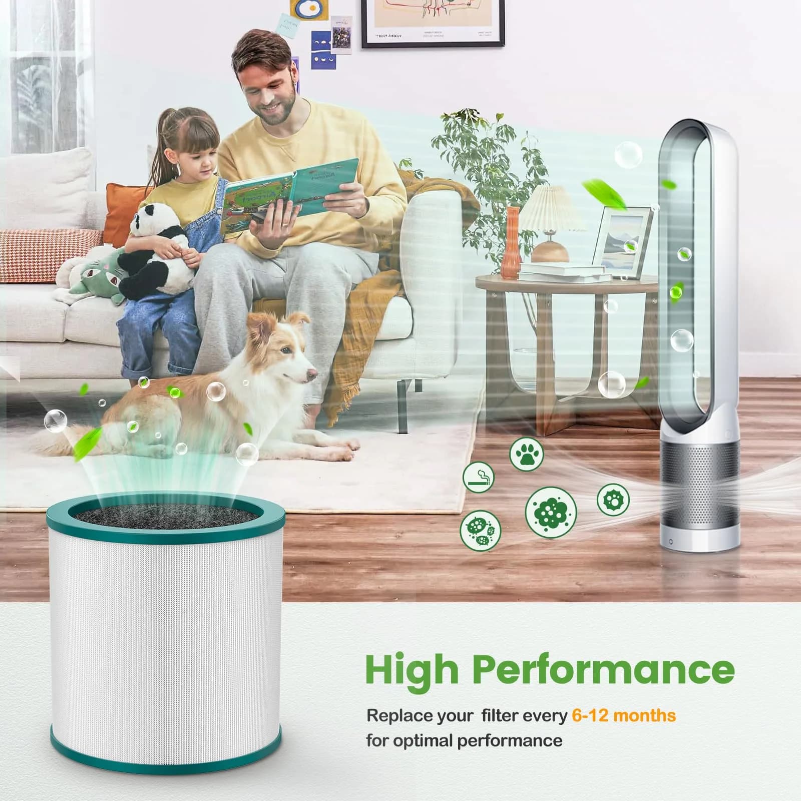 Colorfullife Replacement Filter for Dyson TP01 TP02 TP03 AM11 BP01 Air Purifiers | 3-Stage H13 HEPA & Carbon Filtration (2-Pack) - view 7