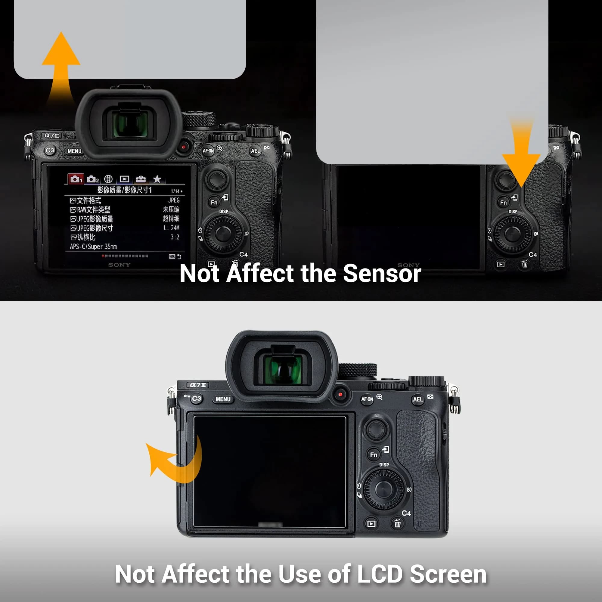 Kiorafoto Extended Eyecup for Sony A7/A9 Series Cameras | Replaces FDA-EP18 FDA-EP16 FDA-EP15 - view 5