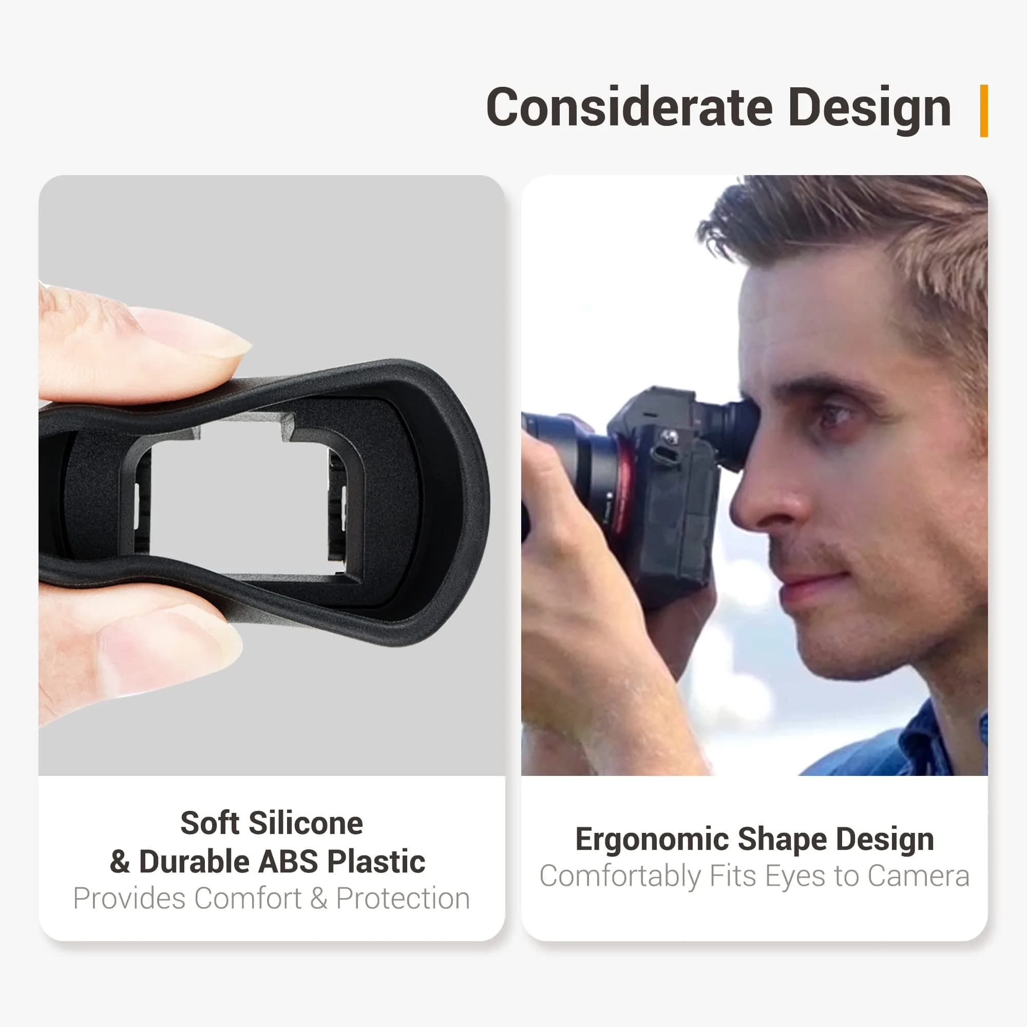 Kiorafoto Extended Eyecup for Sony A7/A9 Series Cameras | Replaces FDA-EP18 FDA-EP16 FDA-EP15 - view 3