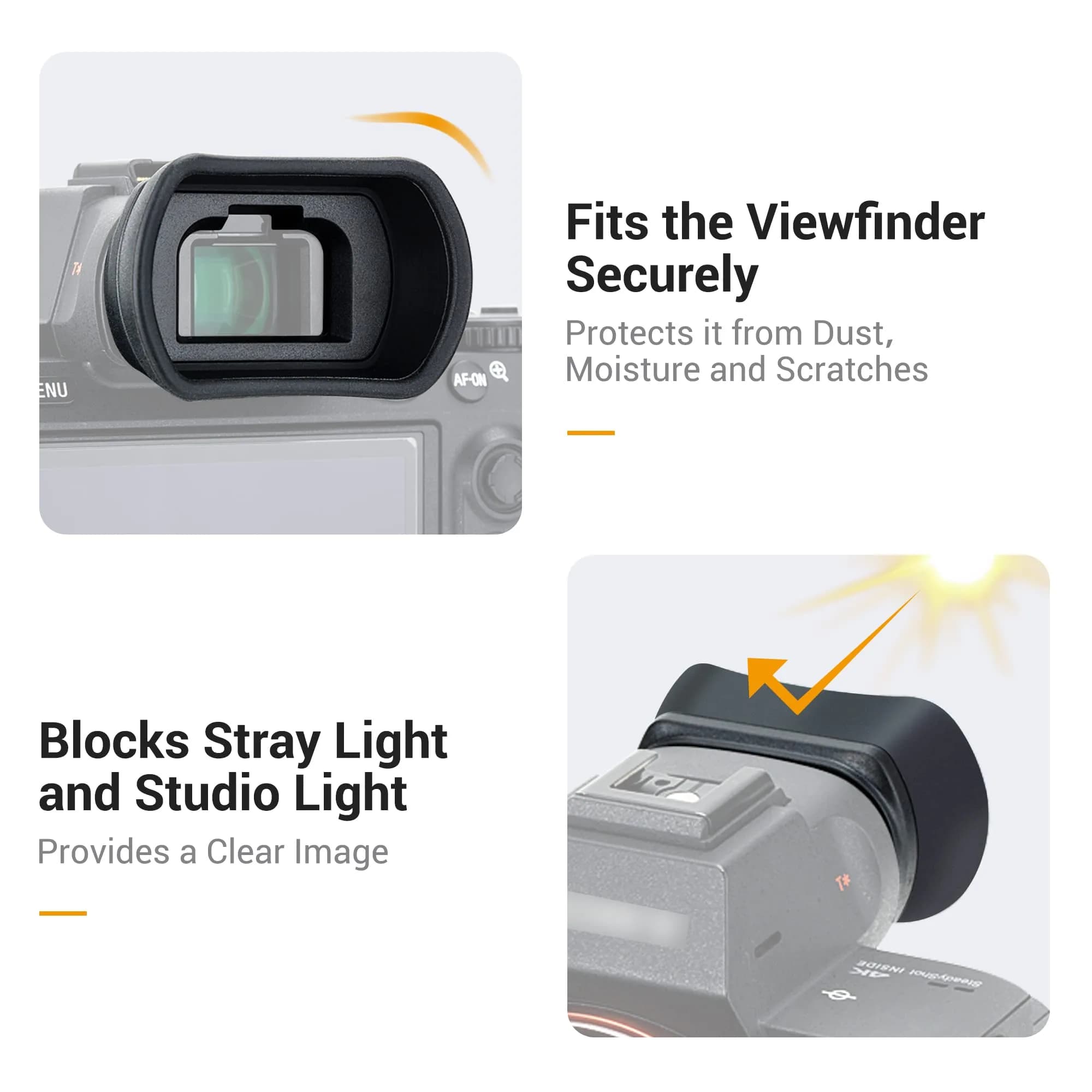 Kiorafoto Extended Eyecup for Sony A7/A9 Series Cameras | Replaces FDA-EP18 FDA-EP16 FDA-EP15 - view 4