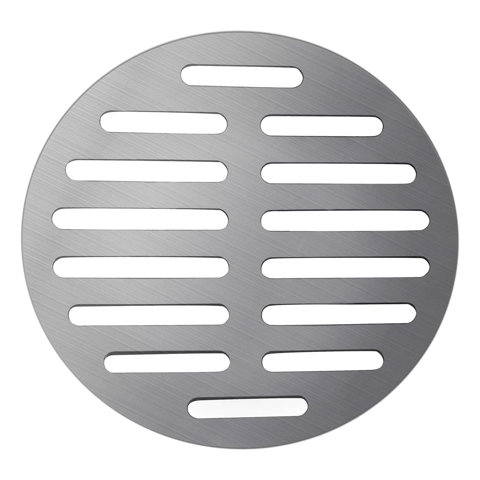 Vonty Round Stainless Steel Floor Drain Cover 6 Inch | Leak-Free Drain Cover with 14 Holes, Silver Tone — Ss, Round