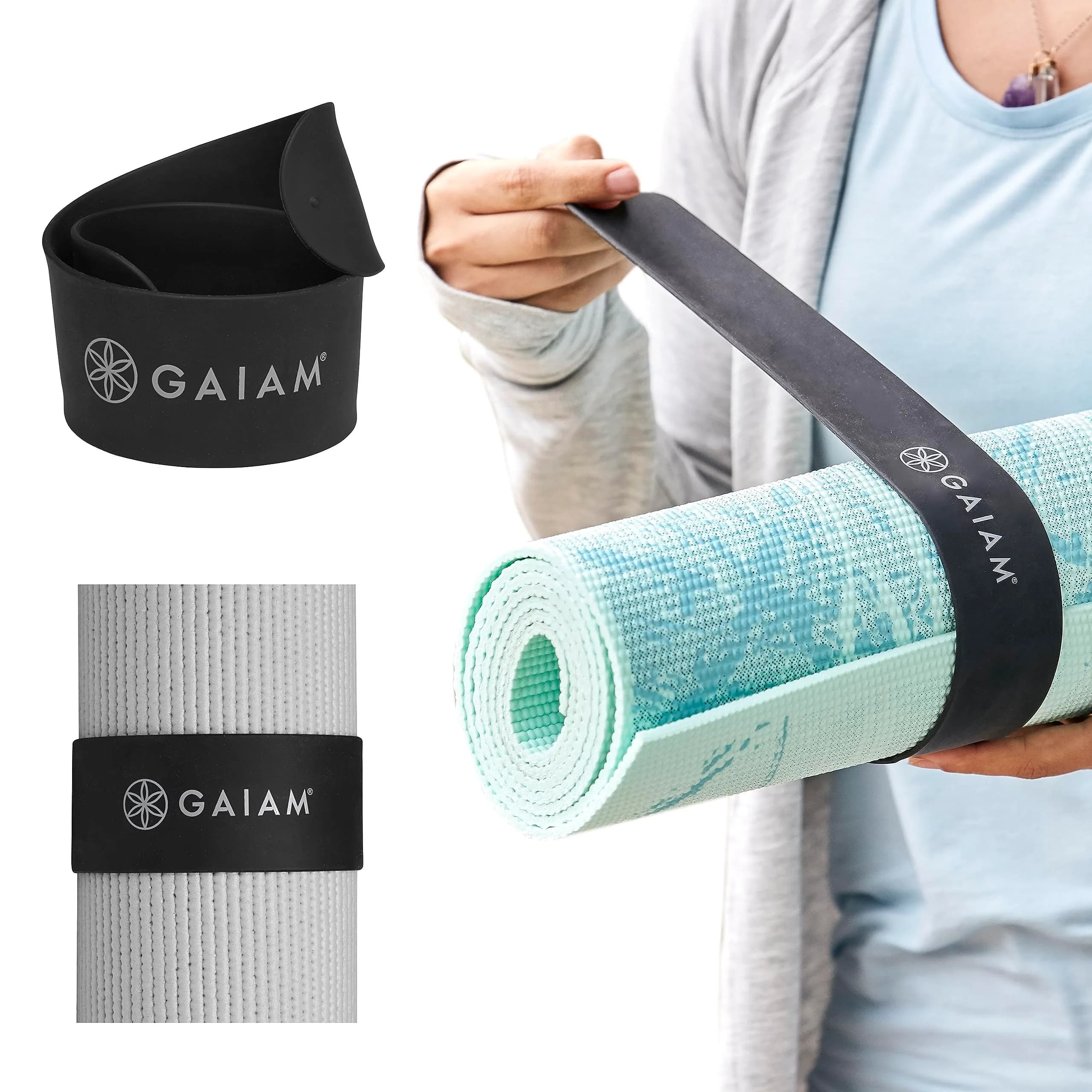 Gaiam Yoga Mat Strap Slap Band, Snap Closure, Fits Most Mats | Secure & Easy to Use - main product image