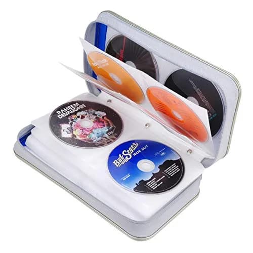 Wismart CD DVD Wallet 96 Capacity | Heavy Duty Hard Shell Disc Organizer (70-120 chars) thumbnail 6