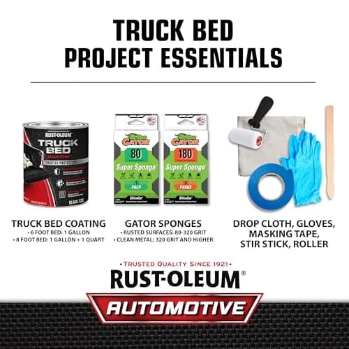 Rust-Oleum Stops Rust Truck Bed Coating Black 1 Quart (946ml) | Durable Non-Skid Finish thumbnail 9