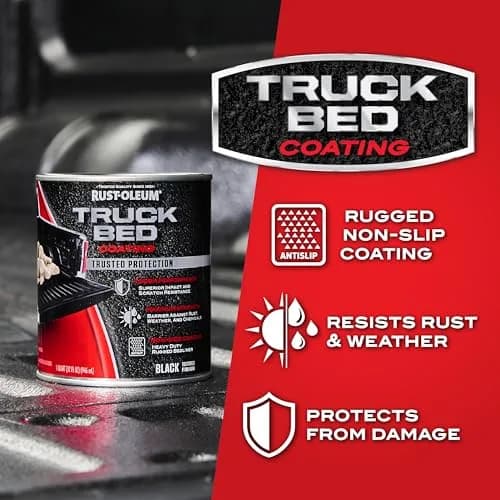 Rust-Oleum Stops Rust Truck Bed Coating Black 1 Quart (946ml) | Durable Non-Skid Finish thumbnail 3