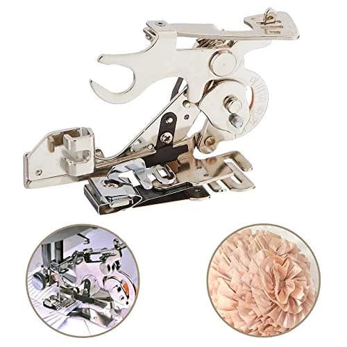 Youngine Ruffler Sewing Machine Presser Foot | Adjustable Pleats & Ruffles Attachment for Low Shank Singer, Brother, Janome, Kenmore thumbnail 1