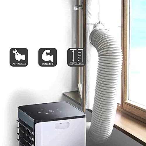 TURBRO Portable Air Conditioner Exhaust Hose 5 Inch Diameter 78 Inch Length White | Expandable & Universal Fit thumbnail 8