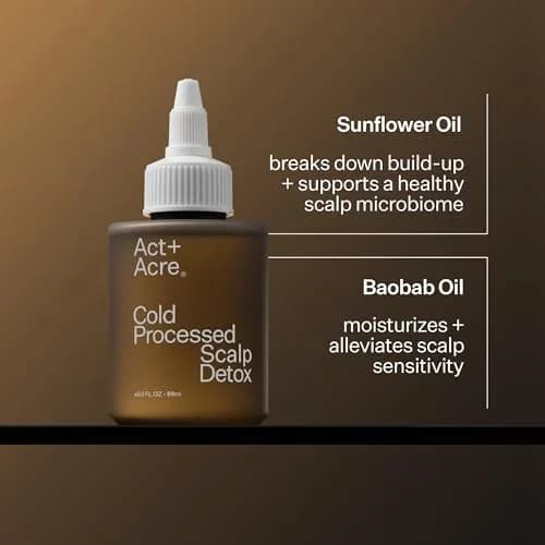 ACT+ ACRE Cold Processed Scalp Detox Oil 3 Fl Oz | Sulfate-Free for Dry & Itchy Scalp, Promotes Thicker Hair thumbnail 7