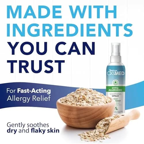 TropiClean OxyMed Hypoallergenic Itch Relief Spray for Cats & Dogs 236ml (8oz) | Gentle Relief for Sensitive Skin thumbnail 4