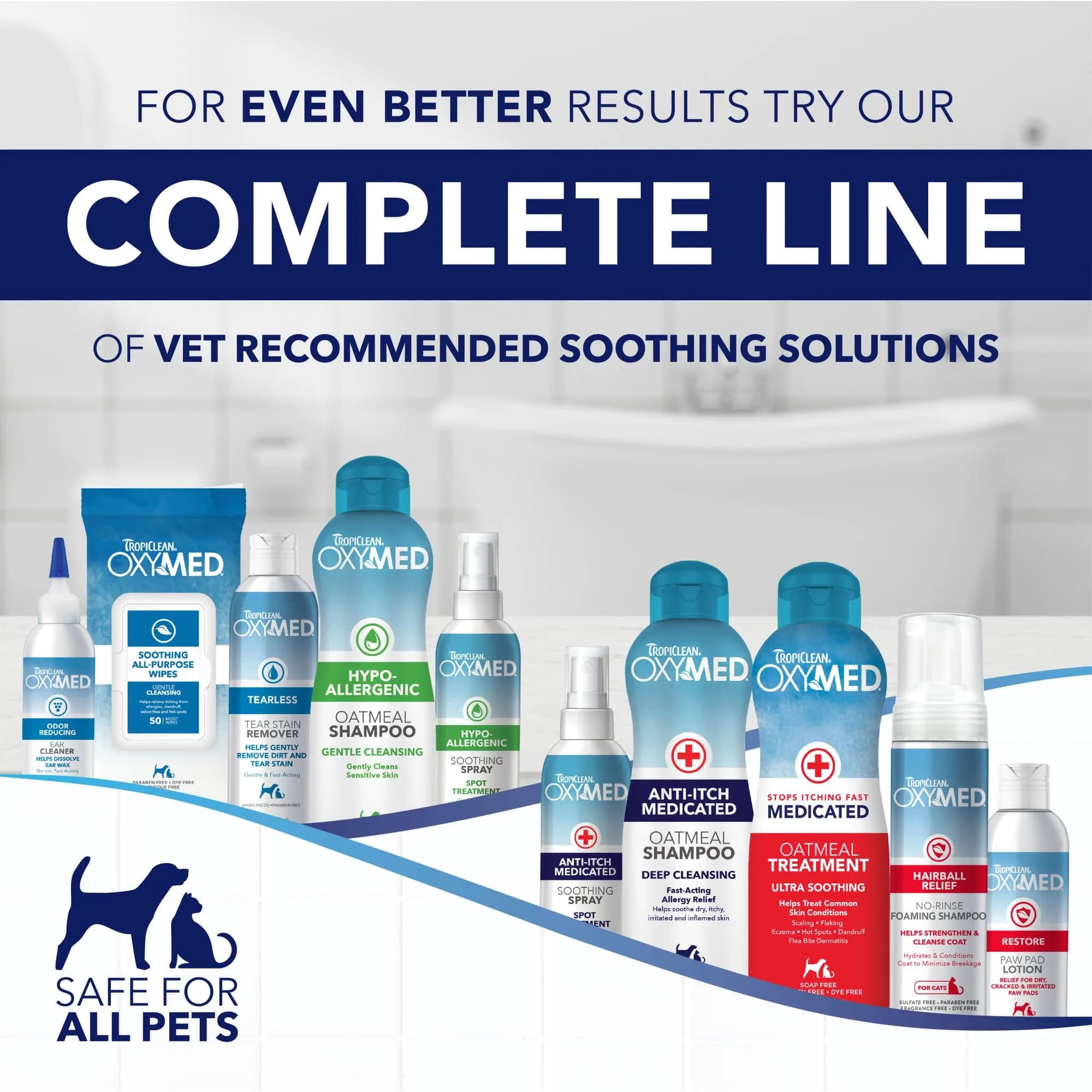 TropiClean OxyMed Hypoallergenic Itch Relief Spray for Cats & Dogs 236ml (8oz) | Gentle Relief for Sensitive Skin - view 8