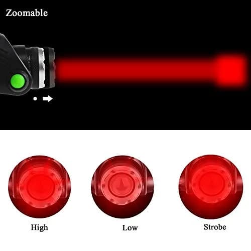 AuKvi Red Light Headlamp with Zoom, 3 Modes & AAA Batteries | 4.6/5 Stars (8 Reviews) thumbnail 2