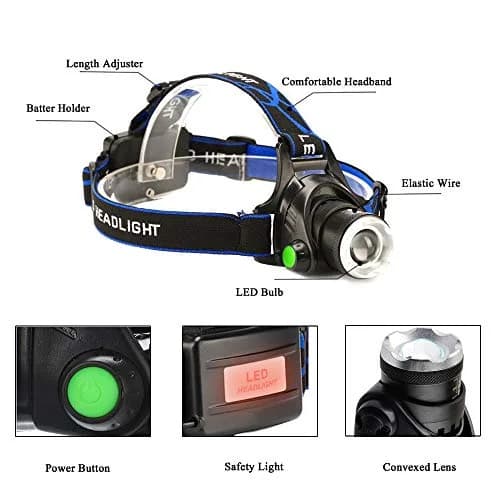 AuKvi Red Light Headlamp with Zoom, 3 Modes & AAA Batteries | 4.6/5 Stars (8 Reviews) thumbnail 3