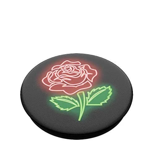 PopSockets Phone Grip with Expanding Kickstand Neon Rose | Secure, Swappable & Bright thumbnail 3