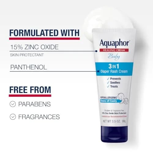 Aquaphor Baby Healing Ointment & Diaper Rash Cream Set 14 oz + 3.5 oz | Gentle Care for Sensitive Skin thumbnail 6