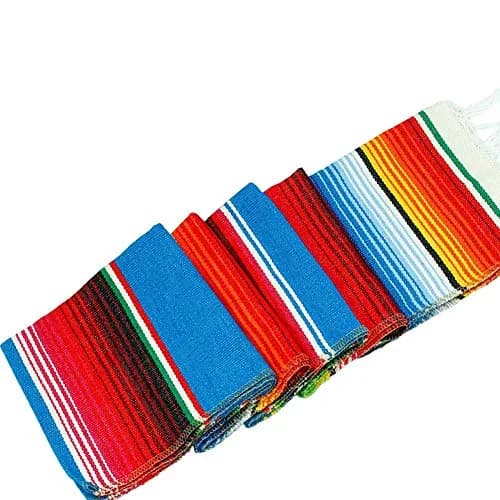 Hxezoc Mexican Serape Table Runner 53cm x 213cm (14 x 84 Inch) | Hand-Woven Cotton for Festive Decor thumbnail 5