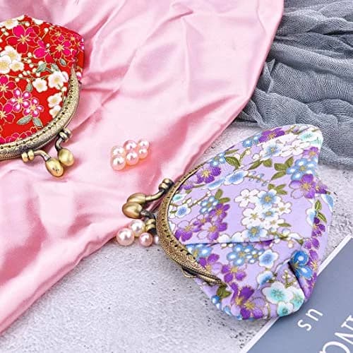 Oyachic Coin Purse, Floral Change Purse, Vintage Coin Pouch, Small Wallet with Kiss Lock Clasp for Women, Girls | Compact & Durable Canvas Design thumbnail 5