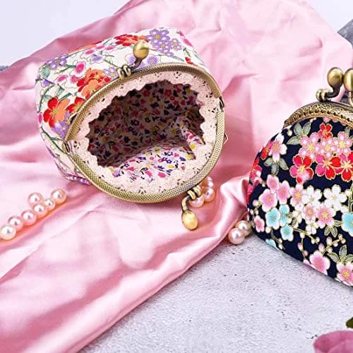 Oyachic Floral Coin Purse Canvas Wallet with Clasp | Vintage Small Coin Pouch for Women & Girls thumbnail 3